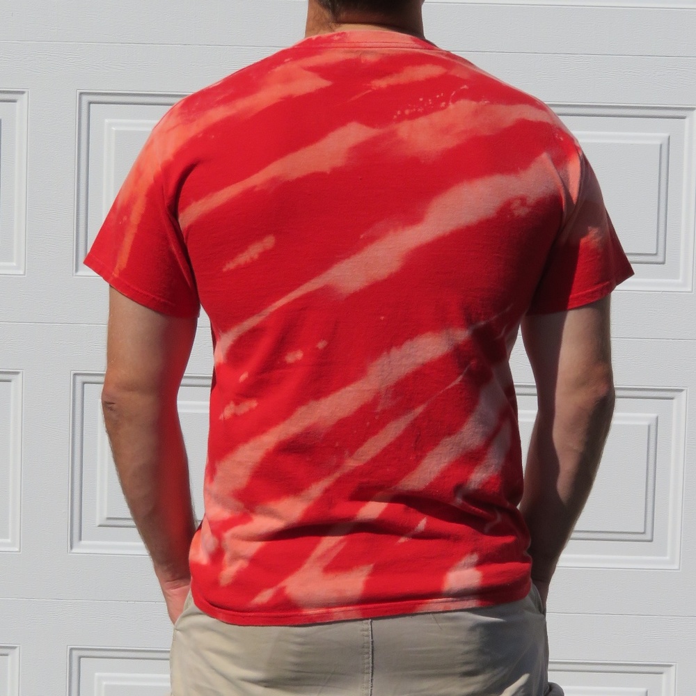 St Louis Cardinals Baseball Stripe Bleach Tee sz L - Picture 3 of 3